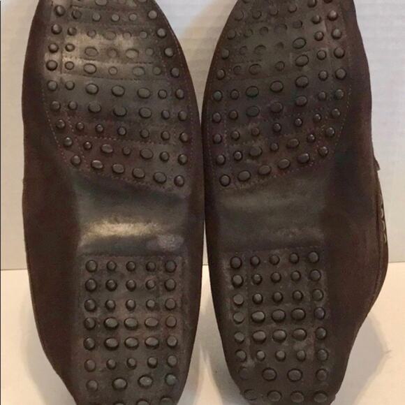 TODS Suede DARK BROWN Loafer Slip on DRIVING SHOE - Picture 6 of 7